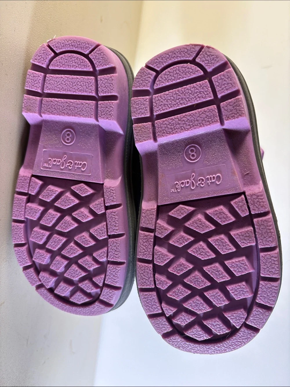 Cat & Jack Toddler Purple & Grey Snow Boots Size 8 - WORN ONCE!